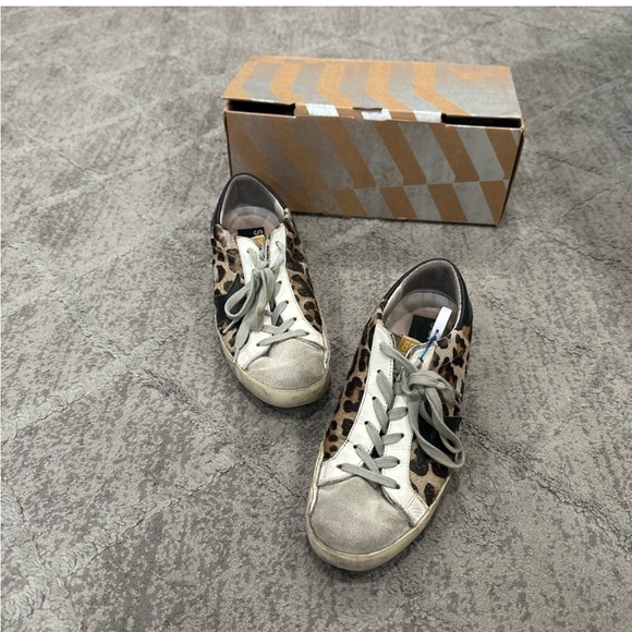 Golden Goose Superstar Leopard Hair Calf Sneakers EU 37